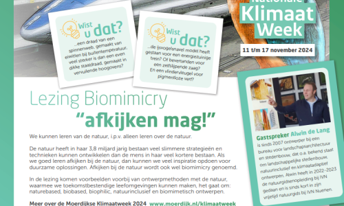 Lezing Biomimicry op maandag 11 november