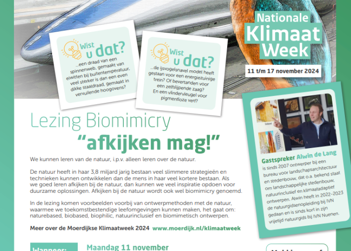 Lezing Biomimicry op maandag 11 november