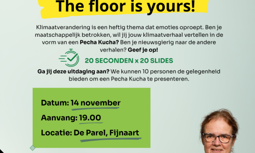 Pecha Kucha over het klimaat op donderdag 14 november